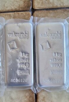 Střibrný slitek Valcambi 1kg