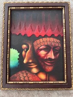 Olejomalba Jiří Vavřina - Benátská maska