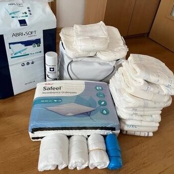 Intenkontinenční potřeby, velký balík, mix, NOVÉ