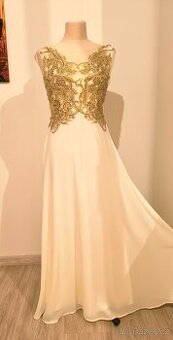 Krémové svatební/plesové šaty