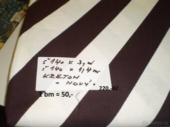 látka - metráž - dekorační - bavlna pevná ++ nová++