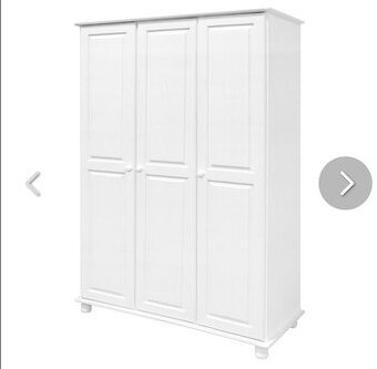 Skříň 3dveřová, bílý lak- 8863B - 1