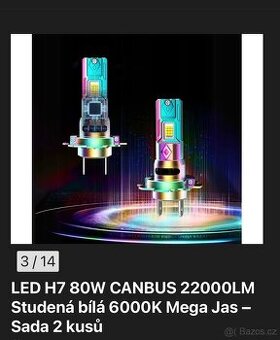 H7 led 80w 22000 LM