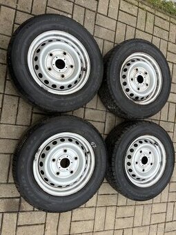4x plechové kola Ford Transit R15, zimní pneu