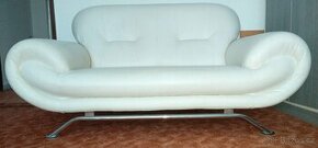 Sedačka bílá ekokůže