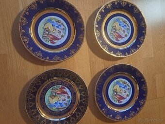 4 malované talíře