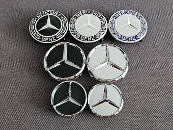 Mercedes-Benz středové krytky kolies 75 mm