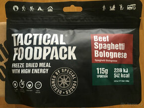Tactical foodpack - špagety s hovězím, celkem 9 ks