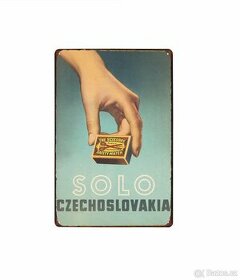 plechová cedule - Solo Czechoslovakia (dobová reklama)