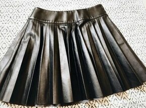 Zara koženková skládana midi plisovana sukně nové - 1