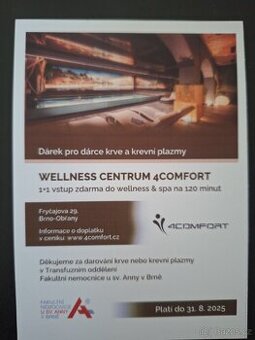 120min poukaz wellness Brno 4comfort 1+1