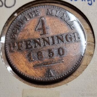 4 pfennig 1850 A (Berlín)