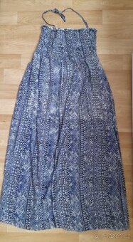 Modro-bílé vzdušné šaty vel. XXL - XXXL