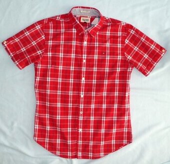 Kostkovaná bavlněná košile, vel. S-M, zn. Tommy Hilfiger