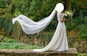 SVATEBNÍ ŠATY zn.Modeca, vel.34/36, barva Ivory