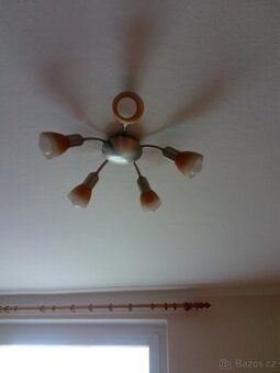 svetlo lampa stropni 5 ramen zarovka E14 nahradni inkl.