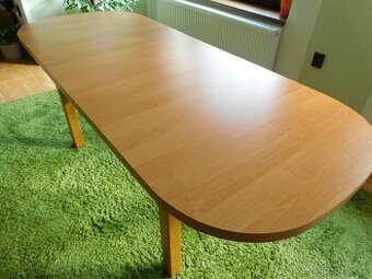 Rozkládací jídelní stůl odstín olše délka 160/200 cm