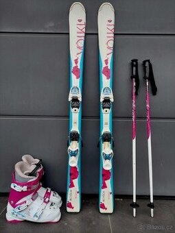 Dívčí lyže VÖLKL, 120 cm + hůlky + lyžáky
