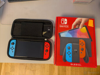 Nintendo switch OLED - konzole s příslušenstvím a hry