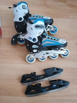 Dětské nastavitelné brusle 2v1