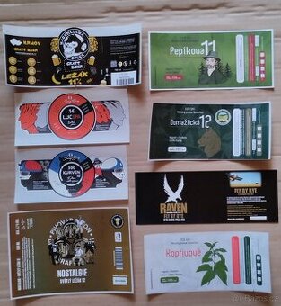 Prodám 20 ks. pivních etiketetikety