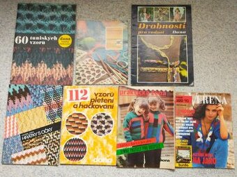 Pletení, háčkování, vyšívání, šití, střihy