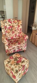Křeslo s taburetem " Ušák" - 1