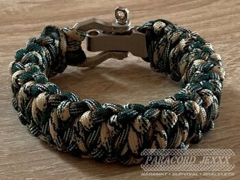 Paracord náramek (20 cm) Jungle Camo