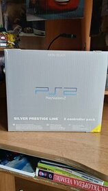 Sony Playstation2 Fat Satin Silver 2 controller pack, NOVÁ - 1