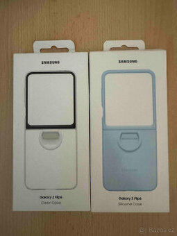 ORIGINÁL -Samsung Case na Z Flip 6 - modrý a průhledný .