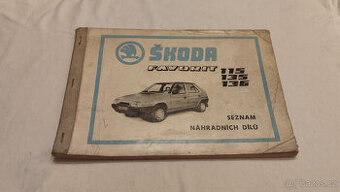 Škoda FAVORIT 115 135 136 - seznam náhradních dílů