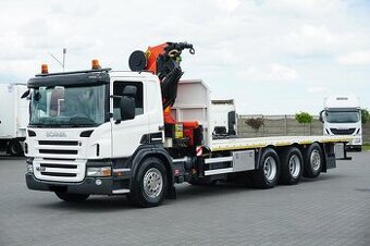 Scania P420 8x4 - plato s hydraulickou rukou Palfinger