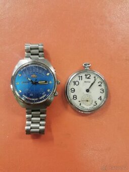 Retro hodinky. Molnija, Orient automatic.