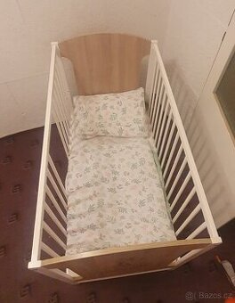 Dětská postýlka s matrací, peřinkou , polštářkem, povlečenim