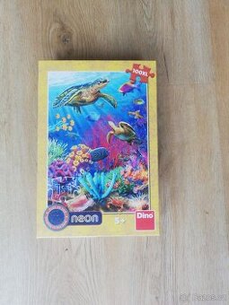 Dino neonové svítící puzzle