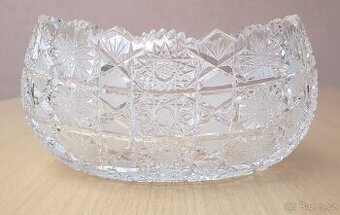 Křišťálová mísa broušená - oválná