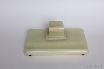 kalamář onyx zelený kámen art deco