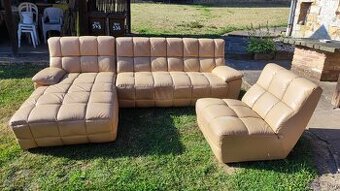 Kožená sedací souprava + křeslo