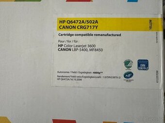 Kompatibilní HP Q6472A (502A) - žlutý toner ARMOR