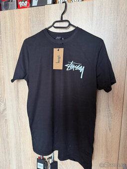 Černé Stussy tričko s drahokamem - M