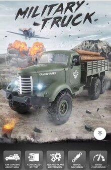 RC Military Truck Zil 1/16 6WD zelený