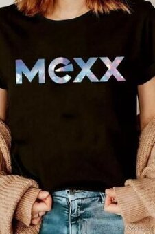 Krásné nové černé triko s nápisem Mexx vel.42/XL