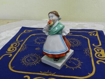 Hezká stará Figurka Selka Herend Hungary Signováno - 1
