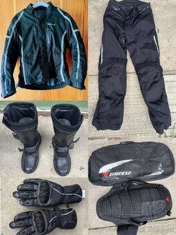 Oblečení na motorku - bunda, kalhoty, boty, páteřák, rukavic