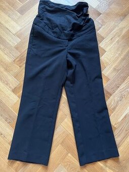 Těhotenské černé kalhoty 3/4 MAMA H&M