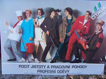 starý reklamní prospekt na pracovní obleky Otavanu Třeboň