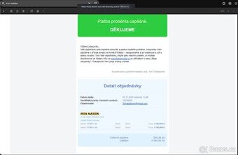 Iron Maiden - vstupenky - 31.5.