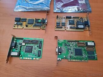 2x ISA (16-bit) a 2x PCI grafické karty