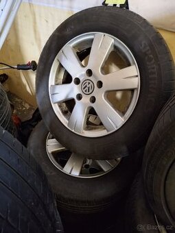 Alu kola Volkswagen, R15 + letní pneu 195/65 R15