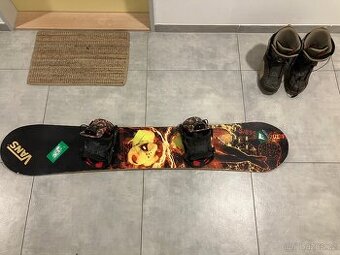 Snowboard Sims 161, boty flow 44.5